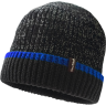 Шапка водонепроницаемая DEXSHELL Cuffed Beanie, DH353BLU черная с cиней полоской, размер L/XL