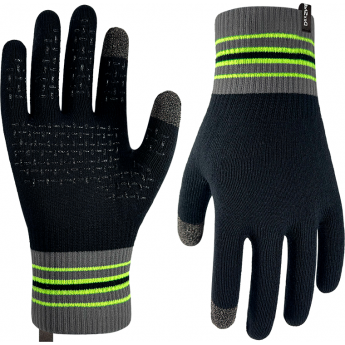 Водонепроницаемые перчатки DEXSHELL ULTRA THIN RUNNING GLOVES черный/серый/зеленый S